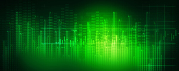 2d rendering Stock market online business concept. business Graph 