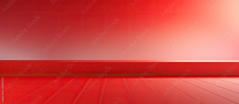 Poster A horizontal composition with a red gradient background in a studio, suitable for product placement or website design. It has copy space available.