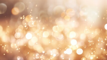 Abstract blurry cream color for background. Blur festival lights outdoor celebration and white bokeh.