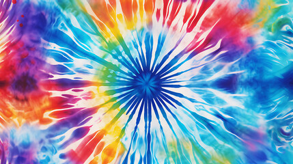 Rainbow swirl tie dye pattern. Acrylic tie dye fabric pattern background