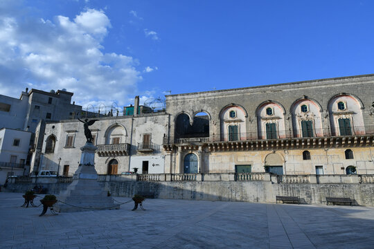 The small square of Ruffano, an old village in the province of Lecce, Italy.