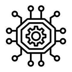 Obraz premium Processor icon