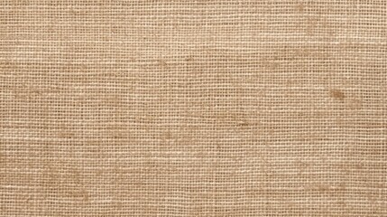Jute hessian sackcloth canvas woven texture pattern background in light beige cream brown color blank empty.