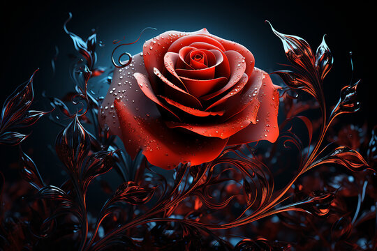 red rose wallpaper | red rose background | single rose background 