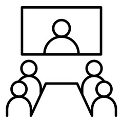 Meeting online icon