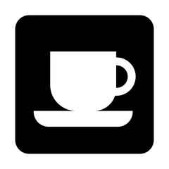 インフォメーション、カフェを表す塗りつぶしスタイルのアイコン