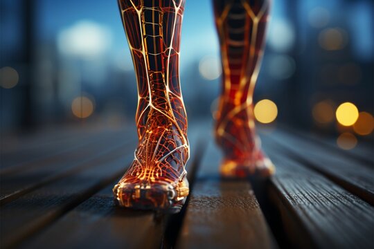 Runners knee pain bones visible Generative AI