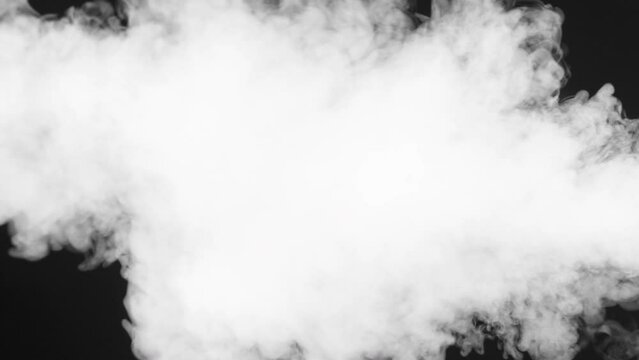 Puff of White Dense Smoke. A swirling stream of white smoke gradually fills the black background. Great for creating creative transitions between plots