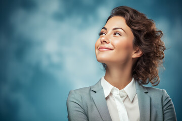 portrait of a business woman thinking