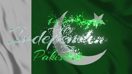 Pakistan Independence Day with Pakistani flag background for happy independence day of pakistan. (Pakistan independence day).