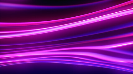 Abstract panoramic neon background with glowing colorful lines - obrazy, fototapety, plakaty
