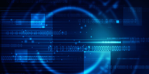 2d illustration Abstract futuristic electronic circuit technology background