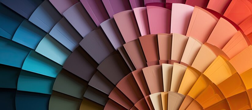 The background of the colors palette fan has copy space.