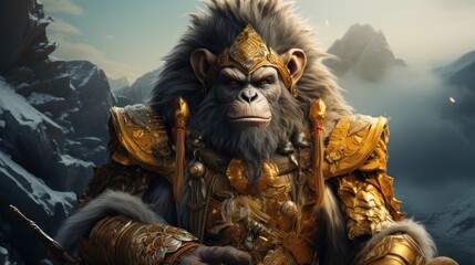 Fototapeta premium Hanuman is an Indian monkey god