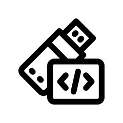 Fototapeta premium usb drive icon. vector icon for your website, mobile, presentation, and logo design.