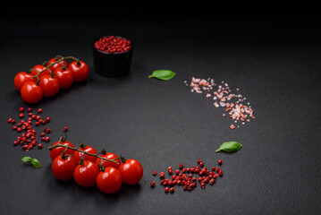 Delicious ham sliced with salt, spices and herbs