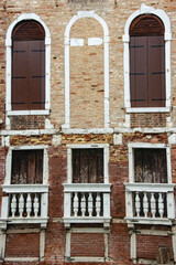 windows of an old building