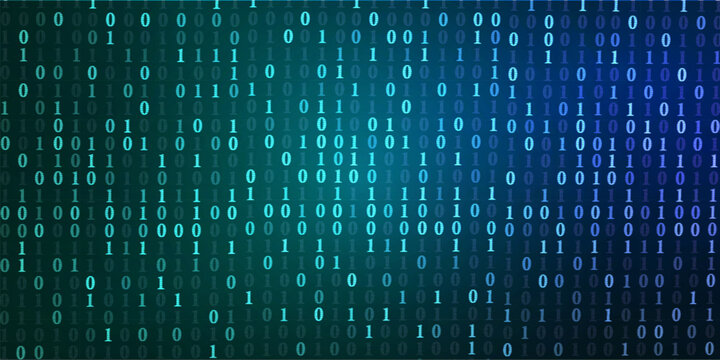 Digital data technology concept. Binary code. Background code content of binary software programming.