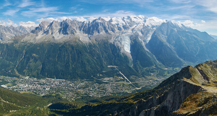 Panorama Chamonix Valley From Brevent