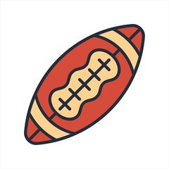 Dynamic American Football Line Icon.Game Day Essentials: American Football Line Icon.american football line icon design vector template, vector illustration on white background