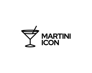 Drink logo, cocktail icon, martini drink, alcohol, vector illustration.