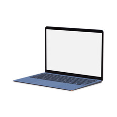White Blank template laptop isolated on a white background