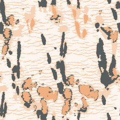 Vector Tie Dye Pattern. Orange Hippie Design. Space Dye Fabric. Seamless Hand Drawn Organic Texture. Dyed Batik. Olive Wet Art Print. Watercolor Design. Grunge Trendy Ethnic Print.