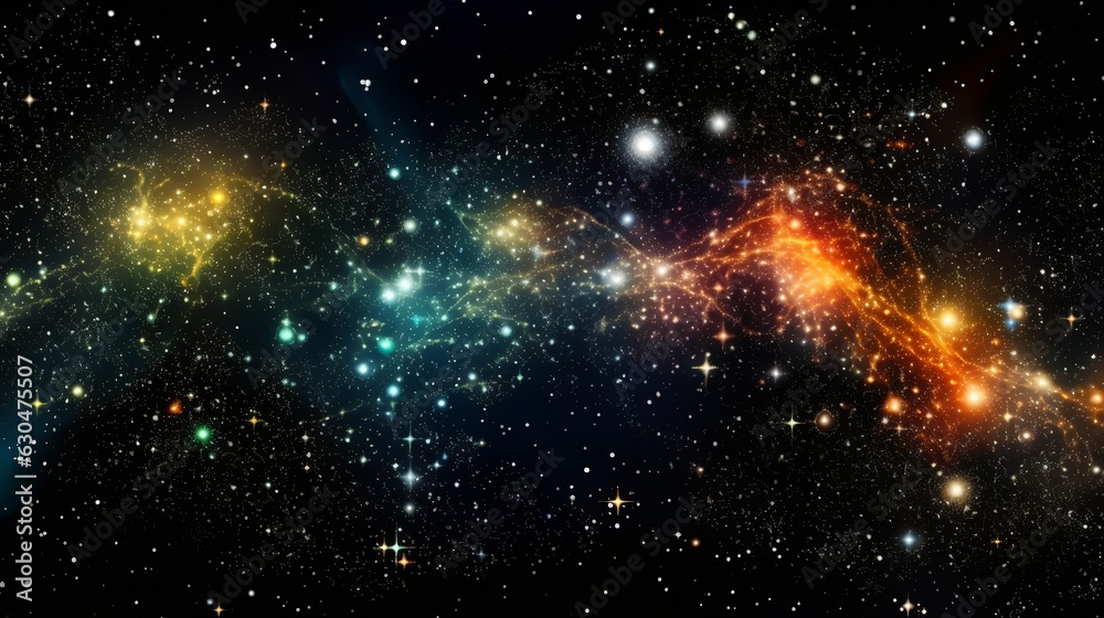 Canvas Prints universe filled with stars, nebula and galaxy. generative ai