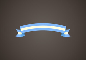 Ribbon with flag of Argentina