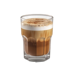  cortado coffee, cafe style, isolated transparent background. Generative AI