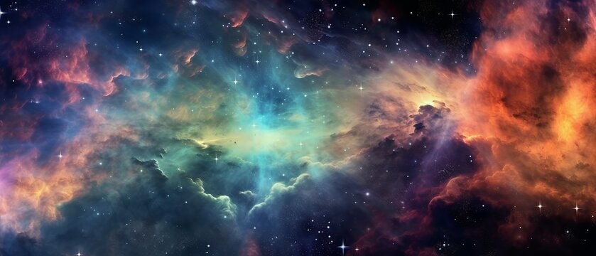Universe filled with stars. Generative ai