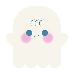 cute flat halloween ghost festival set