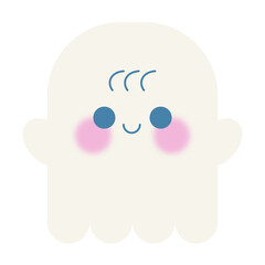 cute flat halloween ghost festival set