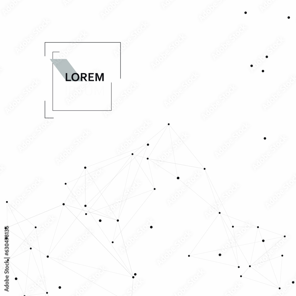 Fototapete Vector connect lines and dots. Medical global illustration. Concept data dots connection element. Abstract background