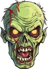 Fotobehang Halloween zombie skull © CoolGraphics