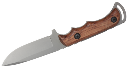 Wood handled knife