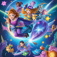 magic fairy with wand