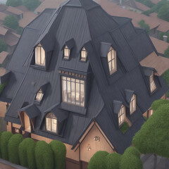 Home Insurance Concept. The House under umbrella. Protection from rain symbolizes the coverage offered by the insurance company