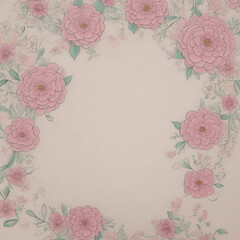 Peony border, palmateul frame
