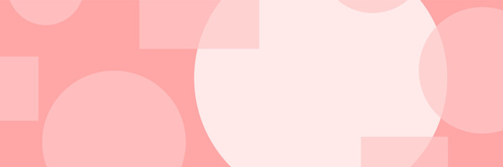 Vector abstract background with geometric shapes. Simple design in overlap style. Long horizontal banner.