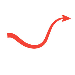 Red devil tail with arrow set
