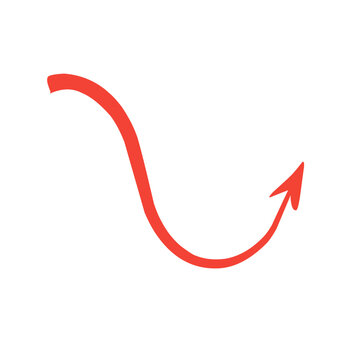 Red devil tail with arrow set