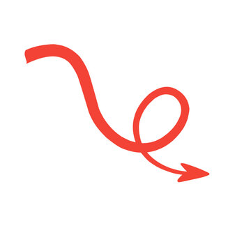 Red devil tail with arrow set