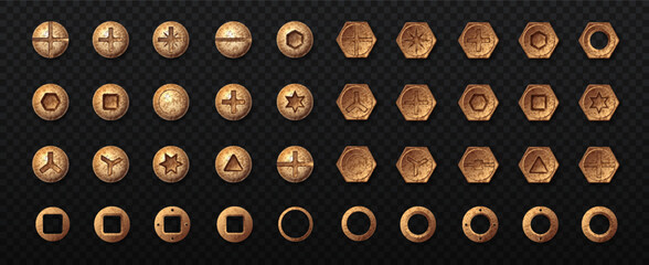 Old gold screw