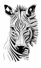 Zebra Horse Man Mask Africa Stripes Animal