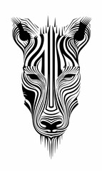 Zebra Tattoo Stamp Striped Mandala Pattern Horse Pattern