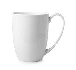 Ceramic cup on white background