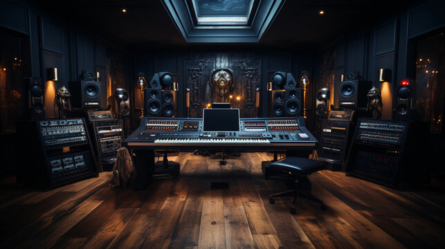 a beautiful recording studio