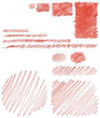 色鉛筆で様々な塗りつぶし