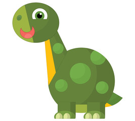 cartoon happy and funny colorful prehistoric dinosaur isolated illustration for children